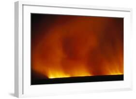 Grass Fire at Night-null-Framed Photographic Print
