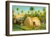 Grass Hut, Hawaii-null-Framed Art Print