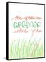 Grass Is Greener Where You Love It-Anna Quach-Framed Stretched Canvas