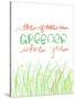 Grass Is Greener Where You Love It-Anna Quach-Stretched Canvas