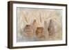 Grasses and Baskets Dark-Silvia Vassileva-Framed Art Print