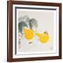 Grasshoppers on Yellow Gourds-Qi Baishi-Framed Art Print