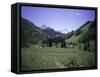 Grassland Surrounded by Mountains, Colorado-Michael Brown-Framed Stretched Canvas