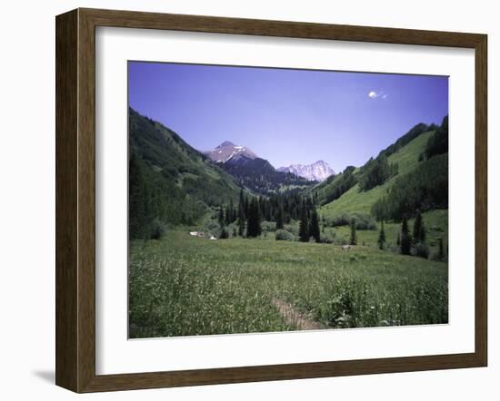 Grassland Surrounded by Mountains, Colorado-Michael Brown-Framed Premium Photographic Print