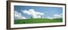 Grassland with Blue Sky and Clouds-null-Framed Premium Photographic Print