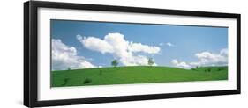 Grassland with Blue Sky and Clouds-null-Framed Photographic Print