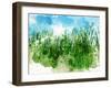 Grassy Bank-Chamira Young-Framed Art Print