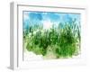 Grassy Bank-Chamira Young-Framed Art Print