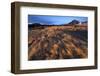Grassy Landscape and Snow-Covered Mountains Bathed in Winter Light-Lee Frost-Framed Photographic Print