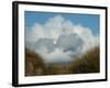 Grassy Sand Dunes and Clouds-Katrin Adam-Framed Photographic Print