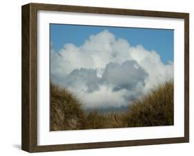 Grassy Sand Dunes and Clouds-Katrin Adam-Framed Photographic Print