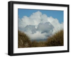 Grassy Sand Dunes and Clouds-Katrin Adam-Framed Photographic Print