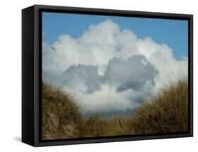 Grassy Sand Dunes and Clouds-Katrin Adam-Framed Stretched Canvas