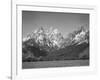 Grassy Valley Tree Covered Mt Side And Snow Covered Peaks Grand "Teton NP" Wyoming 1933-1942-Ansel Adams-Framed Art Print