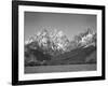 Grassy Valley Tree Covered Mt Side And Snow Covered Peaks Grand "Teton NP" Wyoming 1933-1942-Ansel Adams-Framed Art Print