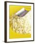 Grated Cheese with Grater on Yellow Plate-Dave King-Framed Photographic Print