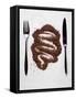 Grated Chocolate Between Knife and Fork-null-Framed Stretched Canvas