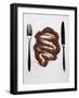 Grated Chocolate Between Knife and Fork-null-Framed Photographic Print