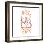 Grateful, Thankful, Blessed - Typographic Element-Lilia-Framed Art Print