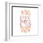 Grateful, Thankful, Blessed - Typographic Element-Lilia-Framed Art Print