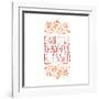 Grateful, Thankful, Blessed - Typographic Element-Lilia-Framed Art Print