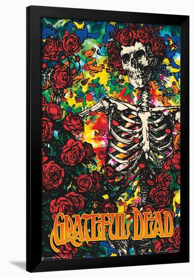 GratefulDead-Skeleton&Roses-null-Framed Standard Poster