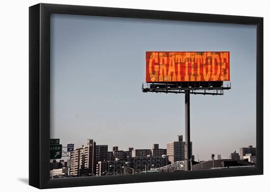 Gratitude Billboard in NYC-null-Framed Poster