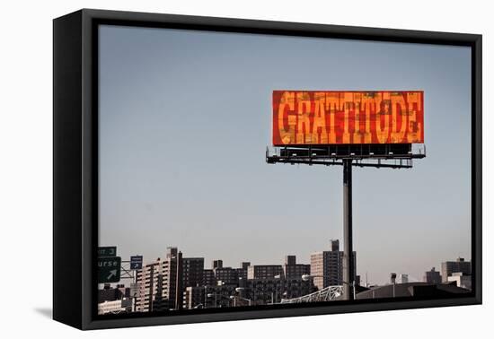 Gratitude Billboard in NYC-null-Framed Stretched Canvas