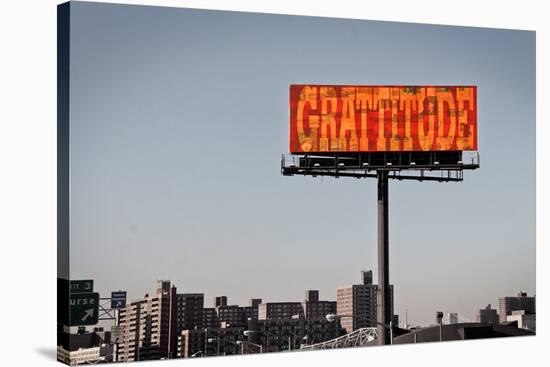 Gratitude Billboard in NYC-null-Stretched Canvas