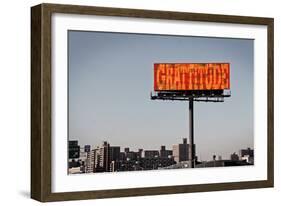 Gratitude Billboard in NYC-null-Framed Photo