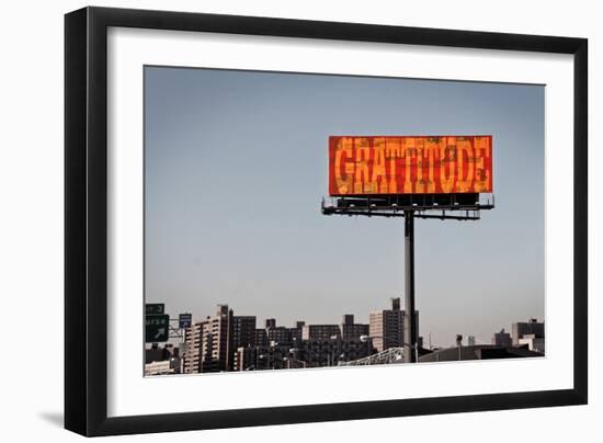Gratitude Billboard in NYC-null-Framed Photo