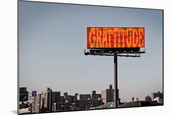 Gratitude Billboard in NYC-null-Mounted Photo