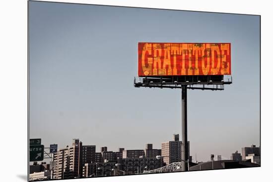 Gratitude Billboard in NYC-null-Mounted Photo