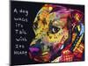 Gratitude Pitbull-Dean Russo-Mounted Giclee Print