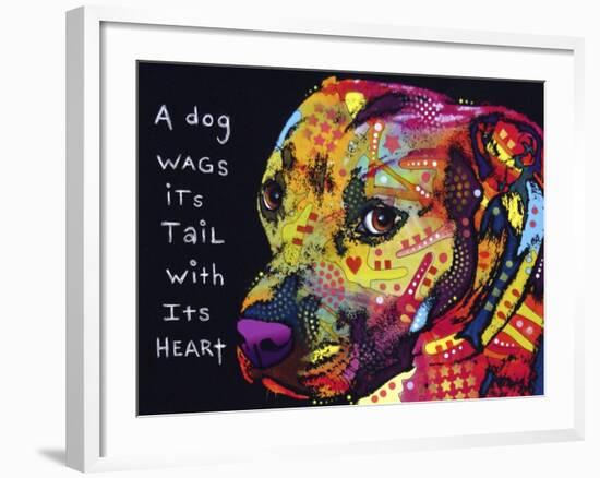 Gratitude Pitbull-Dean Russo-Framed Giclee Print