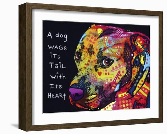 Gratitude Pitbull-Dean Russo-Framed Giclee Print