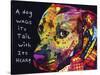 Gratitude Pitbull-Dean Russo-Stretched Canvas