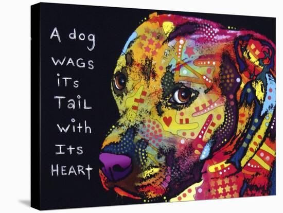 Gratitude Pitbull-Dean Russo-Stretched Canvas