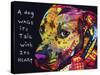 Gratitude Pitbull-Dean Russo-Stretched Canvas