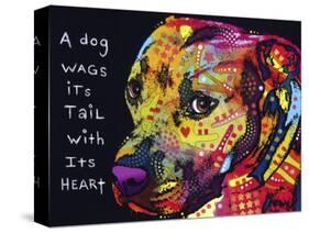 Gratitude Pitbull-Dean Russo-Stretched Canvas