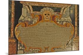 Grave Marker with Skull, St. John's Catholic Co-Cathedral, 1577-null-Mounted Giclee Print