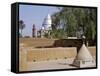 Grave of Al-Mahdi Lies Beneath the Large Mausoleum in Back, His Former Home Is in Foreground, Sudan-Nigel Pavitt-Framed Stretched Canvas