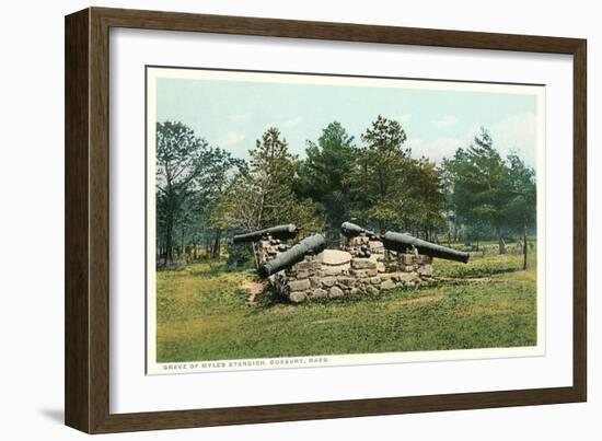 Grave of Miles Standish, Duxbury-null-Framed Art Print