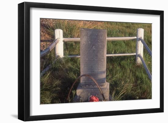 Grave of Mormon Trail Pioneer Rebecca Winters, Who Died of Cholera in Nebraska in 1852-null-Framed Photographic Print