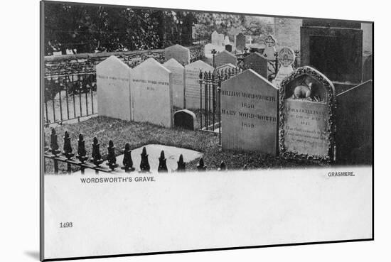 Grave of the Poet William Wordsworth, Grasmere, Westmorland, 20th Century-null-Mounted Giclee Print