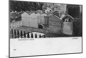 Grave of the Poet William Wordsworth, Grasmere, Westmorland, 20th Century-null-Mounted Giclee Print