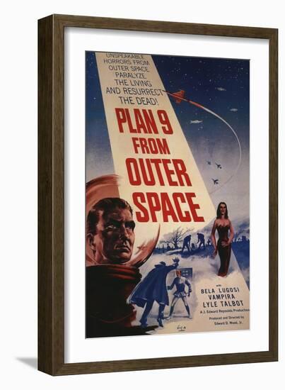 Grave Robbers From Outer Space, 1959, "Plan 9 From Outer Space" Directed by Ed Wood-null-Framed Giclee Print