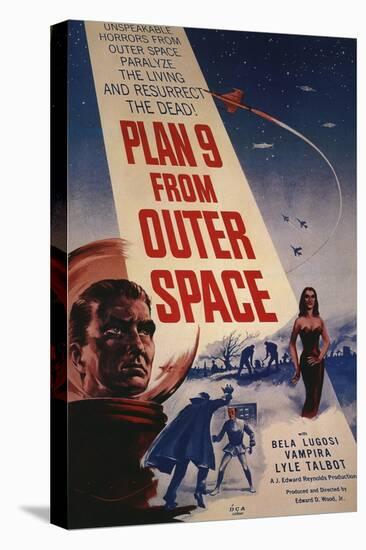 Grave Robbers From Outer Space, 1959, "Plan 9 From Outer Space" Directed by Ed Wood-null-Stretched Canvas