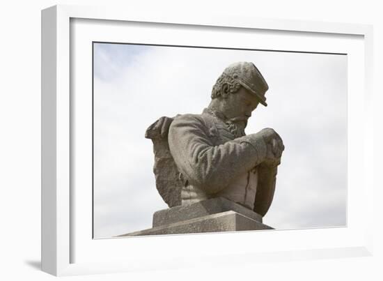 Grave Sculpture Of A Confederate Soldier-Carol Highsmith-Framed Art Print