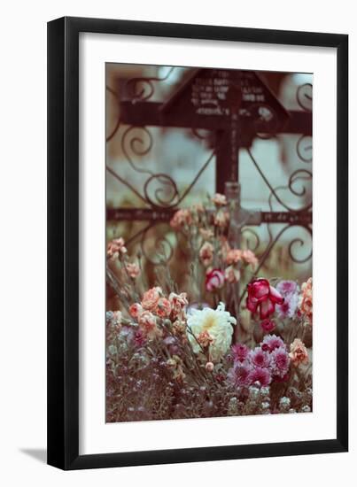 Grave with Flowers-Carolina Hernandez-Framed Photographic Print